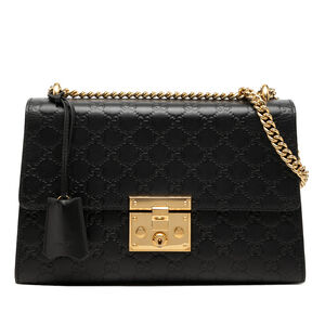 Pre-Loved Gucci Medium Guccissima Padlock Shoulder Bag